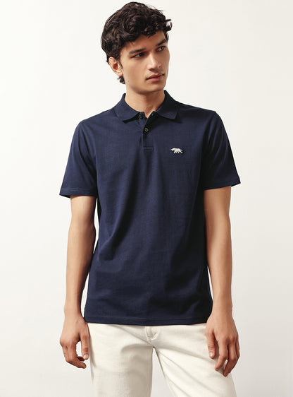 Vulcan Navy Cotton Polo