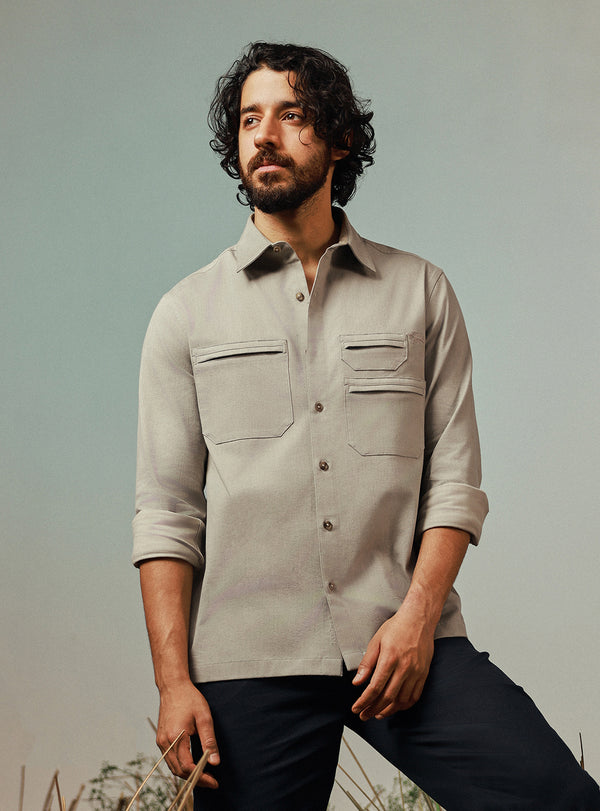 Camp Khaki Cotton Twill Shirt