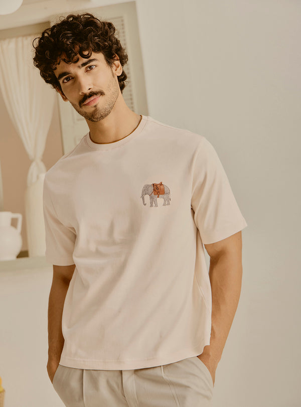 Menorca Off-White Cotton Crewneck