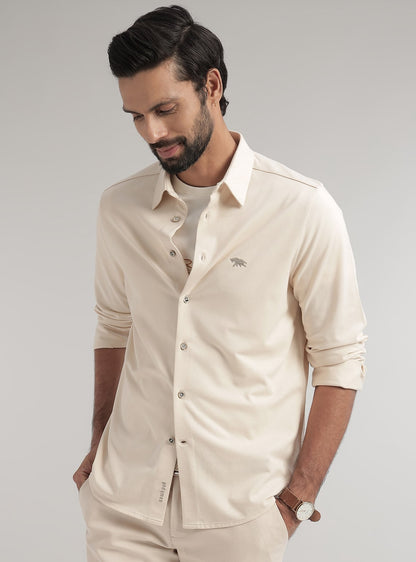 Bone White Pique Shirt