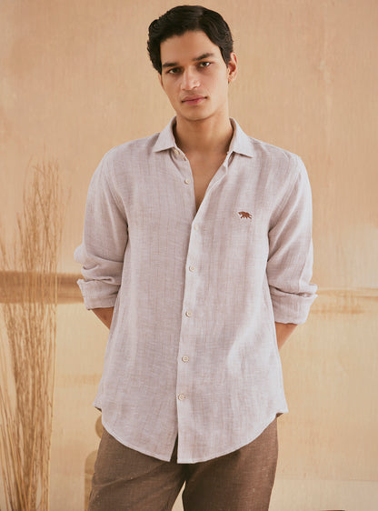 Khaki Slate Linen Shirt
