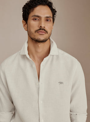 Cosmic Latte Linen Shirt