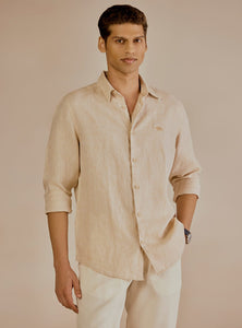 Malta Light Beige Linen Shirt