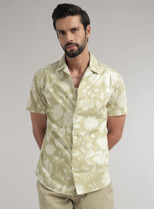 Floral Beige Print Shirt