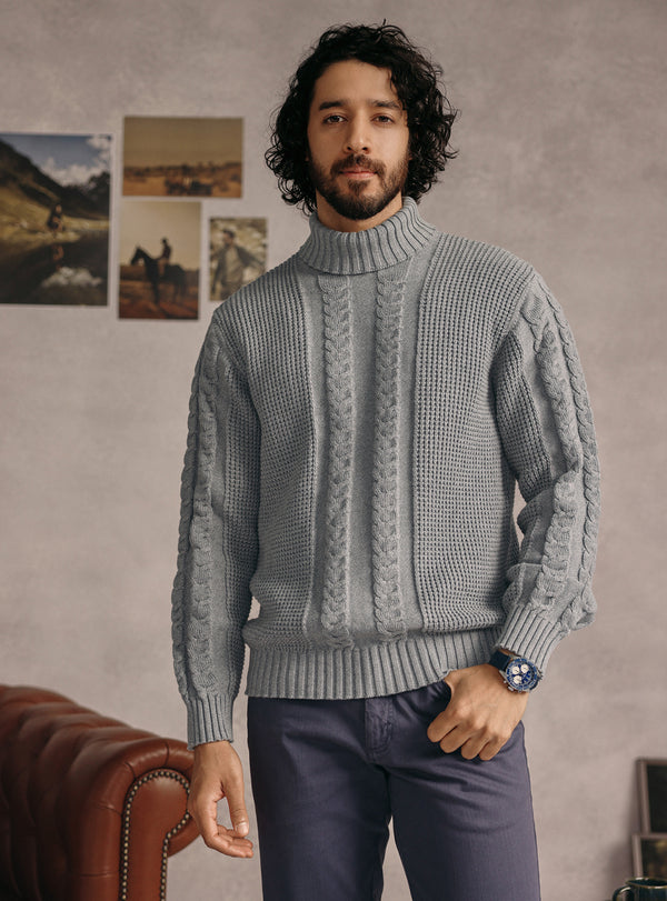 Star Grey Cotton Melange Pullover