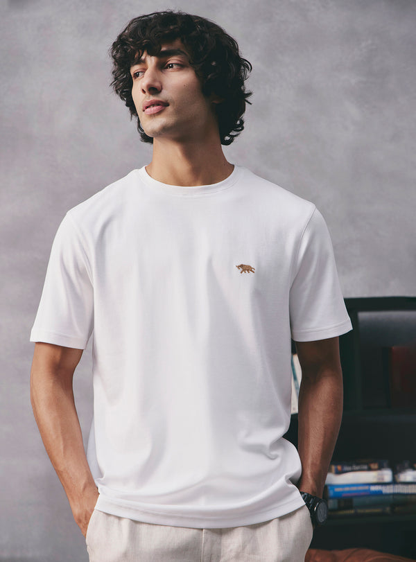 Milk White Supima Cotton Crewneck