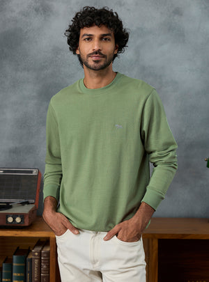 Groove Green Cotton Sweatshirt