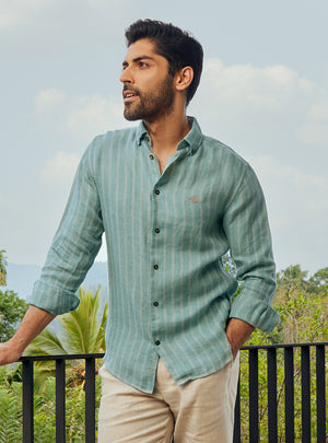 Oasis European Linen Stripe Shirt