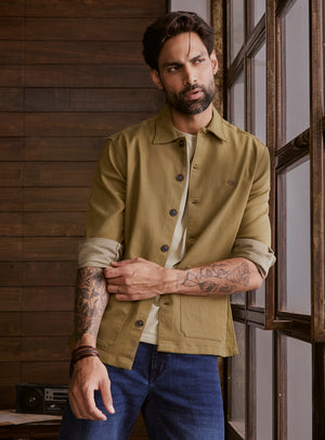 Sandy Brown Cotton Blend Overshirt