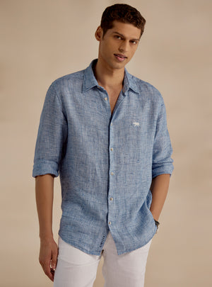 Ocean Wave European Linen Shirt