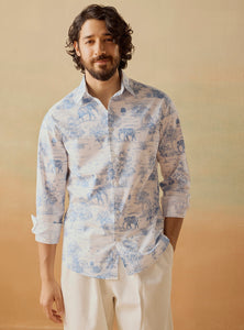 Jungle Ink Cotton Poplin Print Shirt
