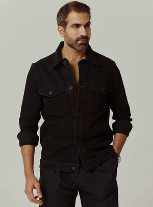 Onyx Cotton Stretch Overshirt
