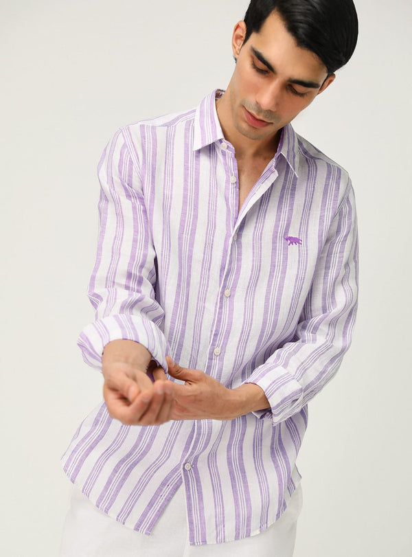 Rich Lavender Stripe Shirt