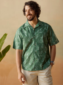Tiger Park Cotton Blend Print Shirt
