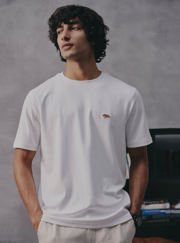 Milk White Supima Cotton Crewneck