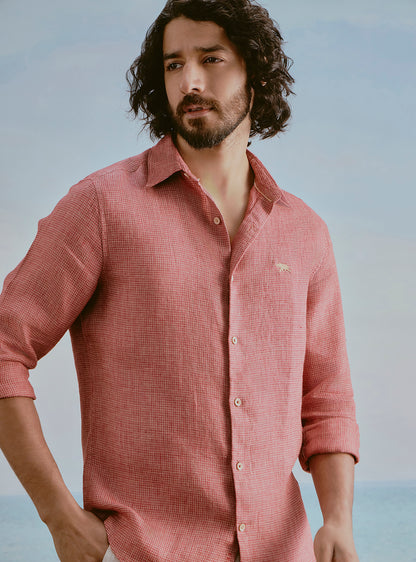 Current Red Linen Shirt