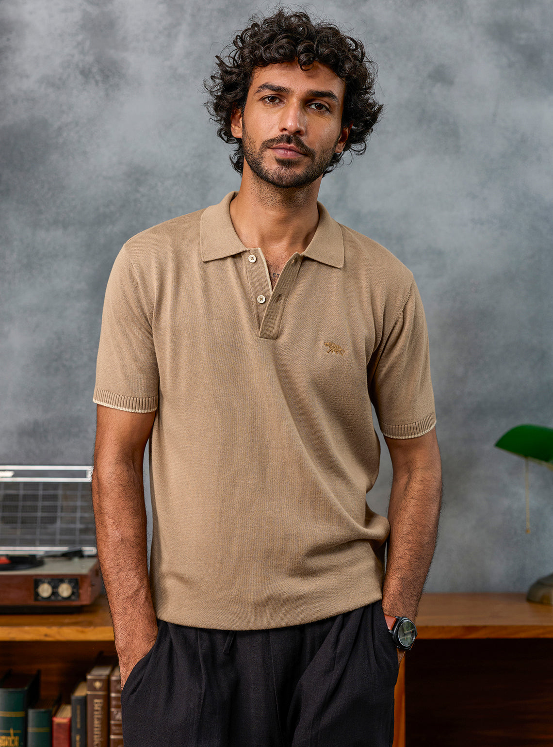Shuffle Khaki Cotton Polo