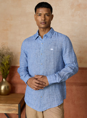 Ocean Wave European Linen Shirt