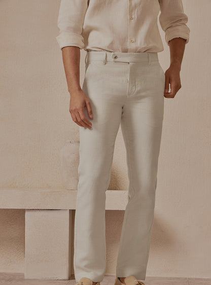Drift Beige Linen Trousers