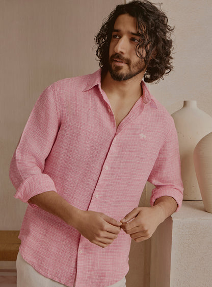 Blush Pink Linen Shirt