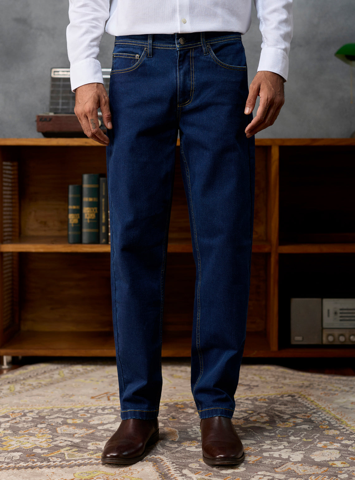 Ink Navy Triblend Denim Jeans