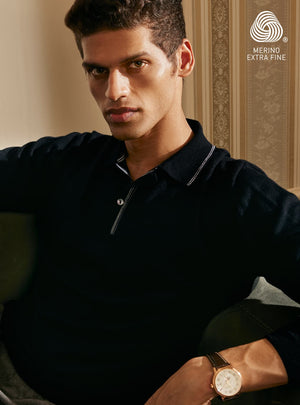 Noir Merino Polo