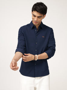 Dive Blue Cotton-Lycra Shirt