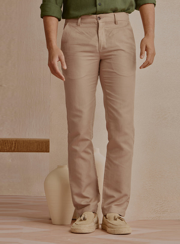 Silt Brown Linen Trousers