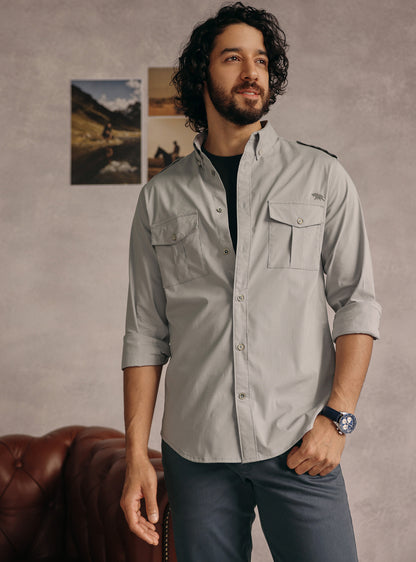 Grey Tide Cotton Blend Shirt
