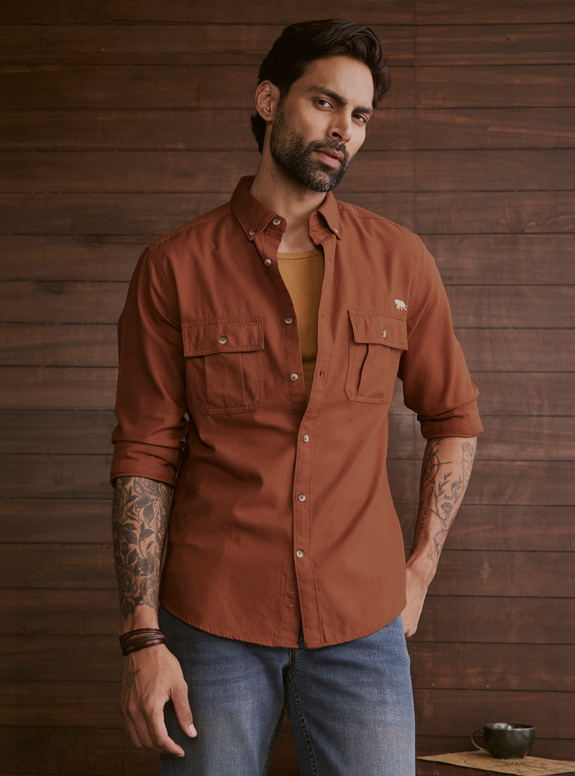 Cinder Rust Explorer Cotton Shirt