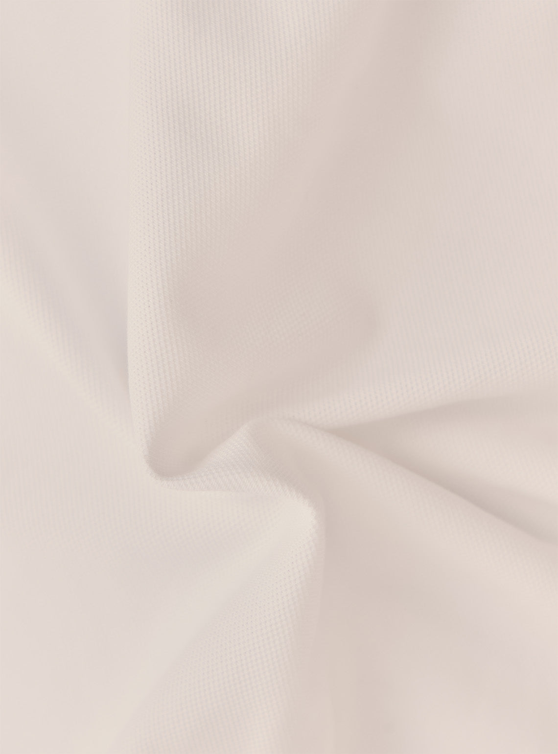 Pristine White Cotton Stretch Crewneck
