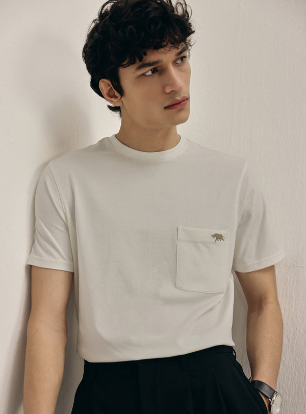 Frost White Compact Cotton Tee