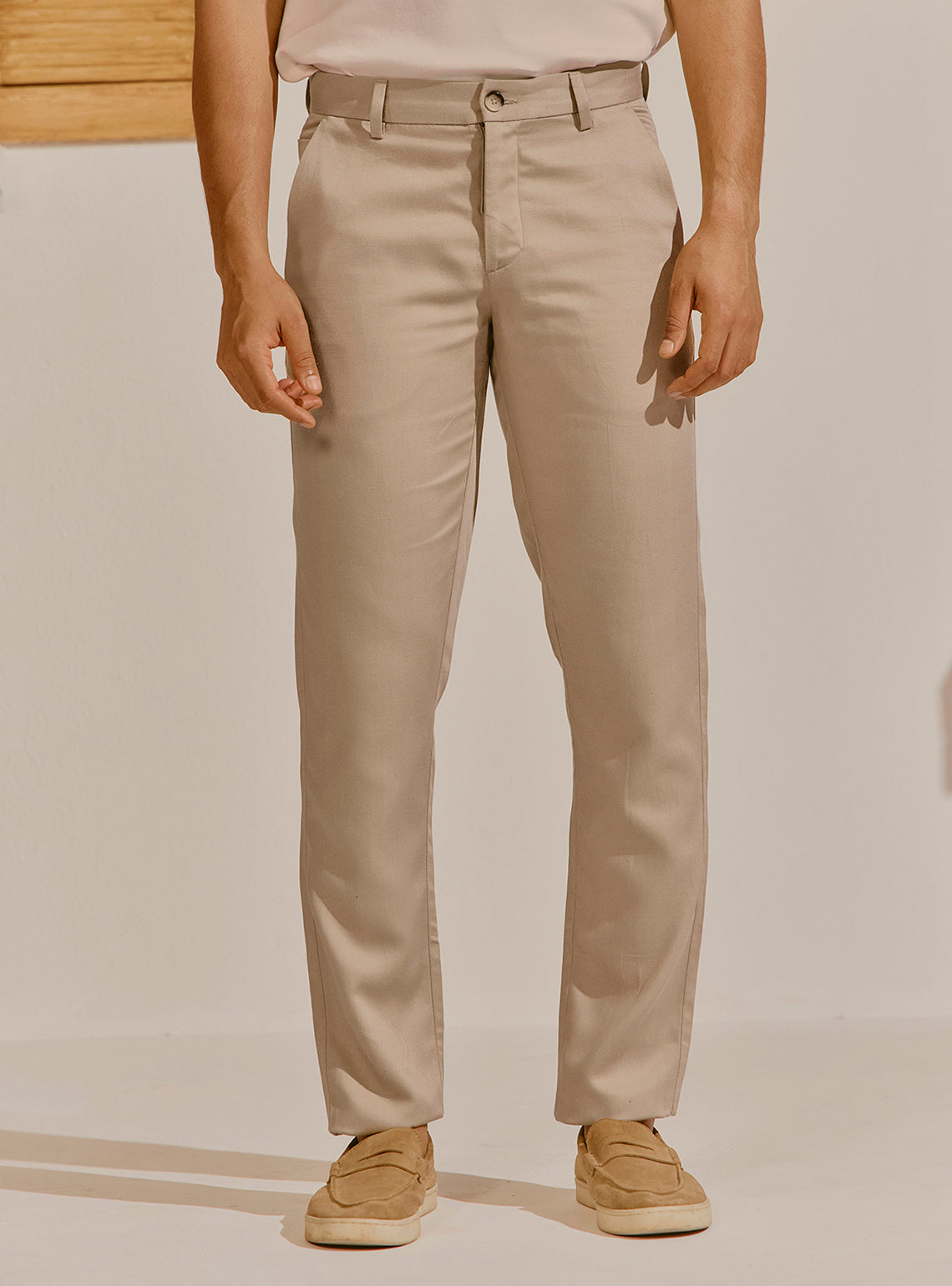 Ibiza Khaki Lyocell Blend Trouser