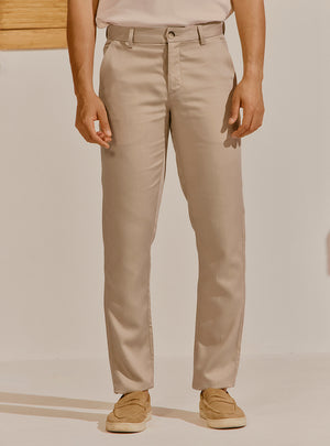 Ibiza Khaki Lyocell Blend Trouser