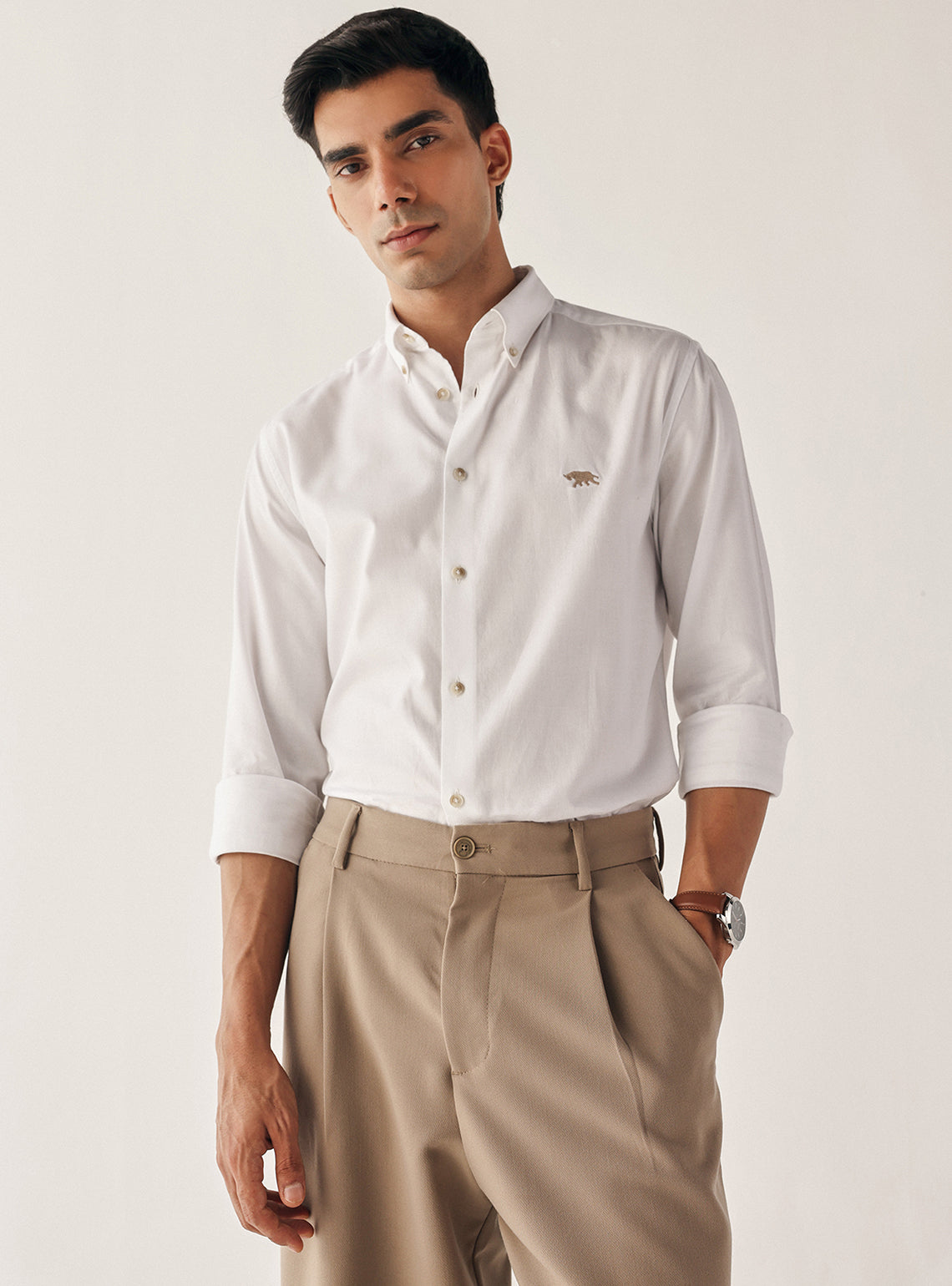Alto White Cotton Shirt