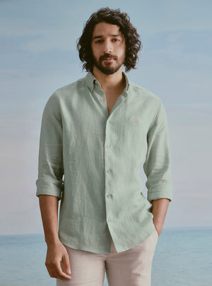 Tide Green Linen Shirt