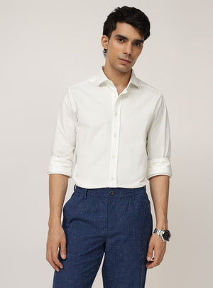 Autum White Poly Rich Shirt