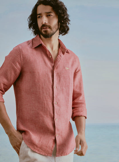 Current Red Linen Shirt