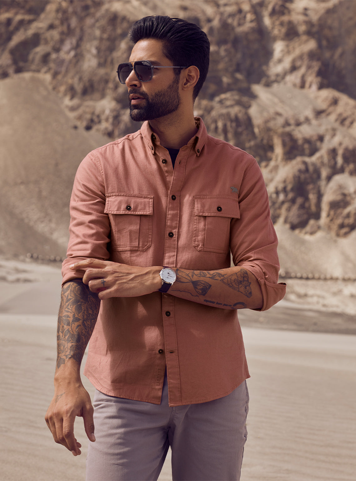 Lotus Rust Explorer Cotton Shirt
