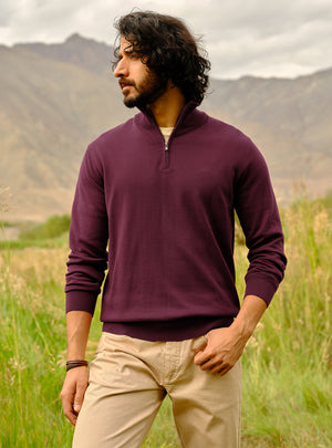 Cranberry Burgundy Cotton Pullover