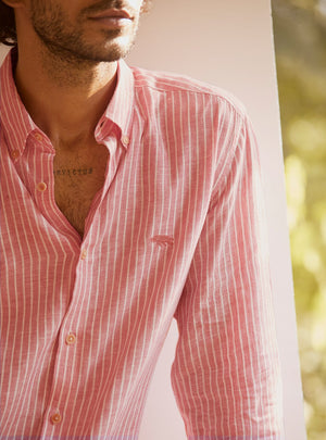 Red Charm Linen Shirt