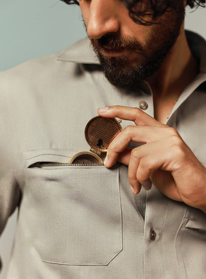 Camp Khaki Cotton Twill Shirt