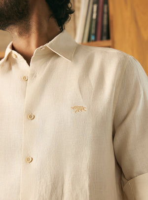 Sand Beige European Linen Shirt