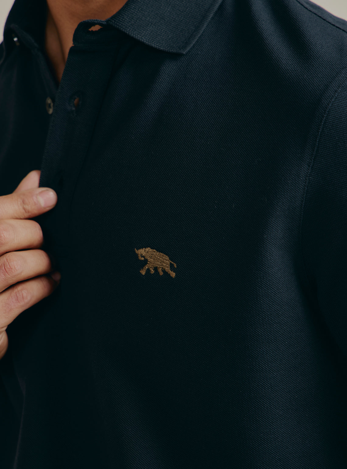 Jaguar Black Pique Polo
