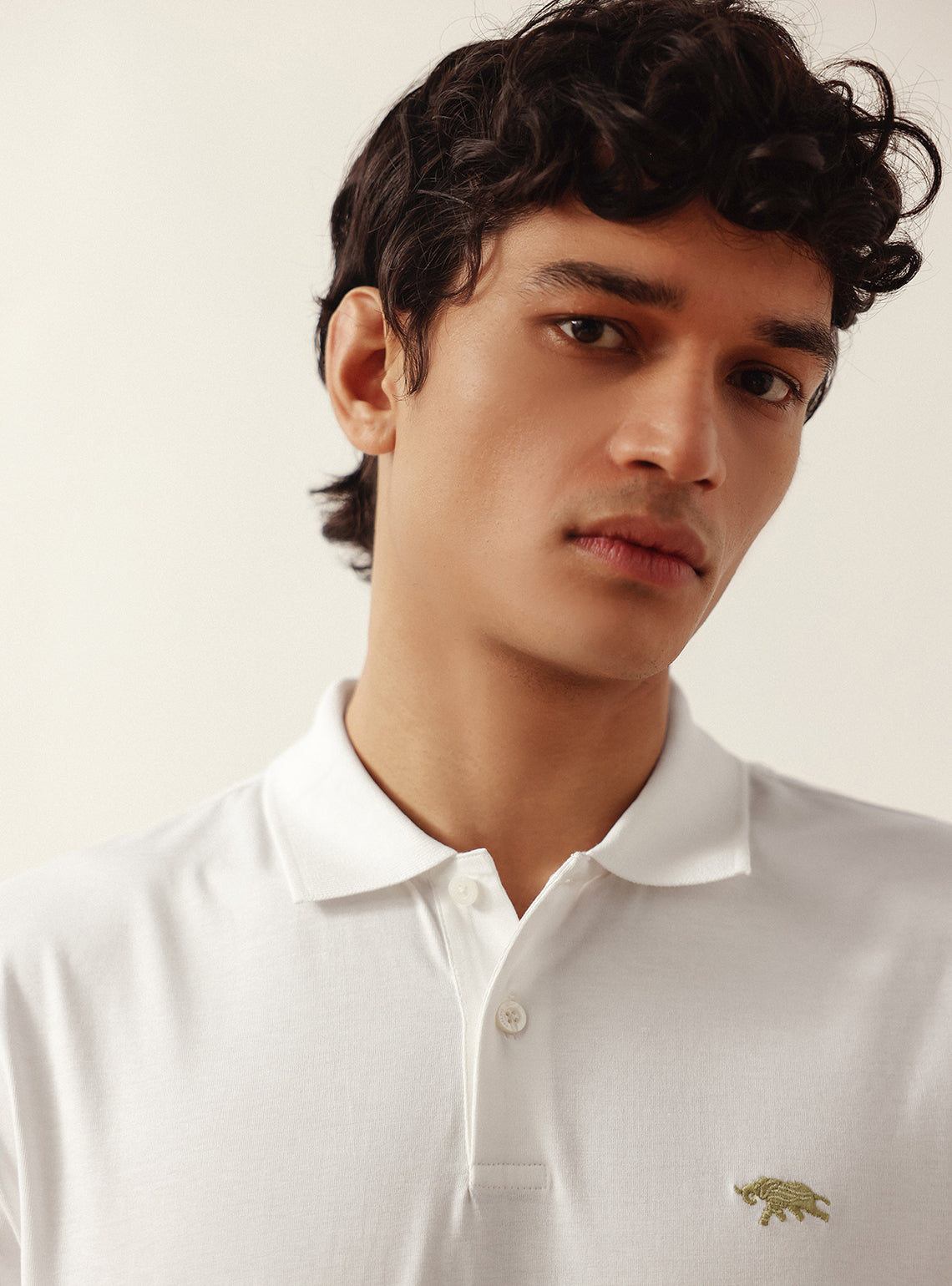 Vista Off White Cotton Polo