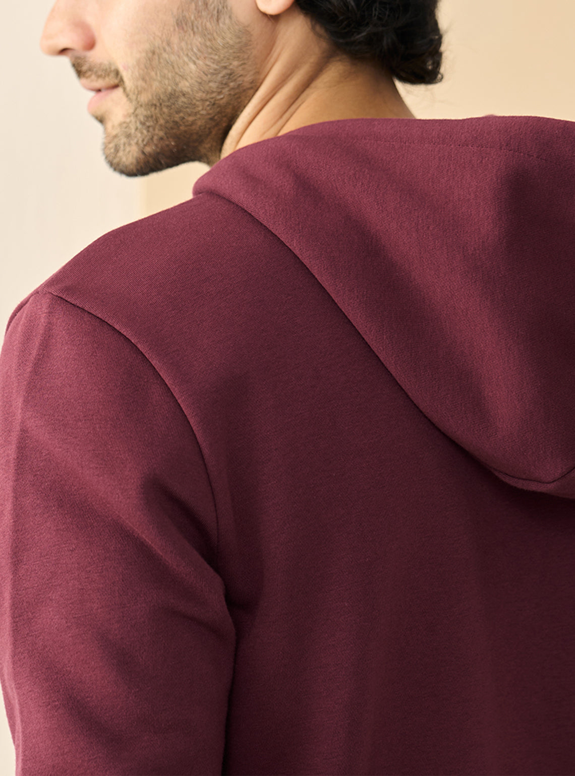 Dusky Burgundy Fleece Hoodie