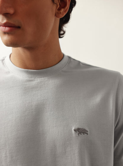 Silver Grey Cotton Crew