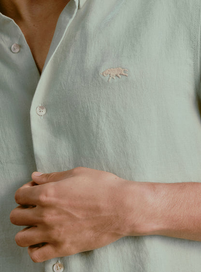 Tide Green Linen Shirt