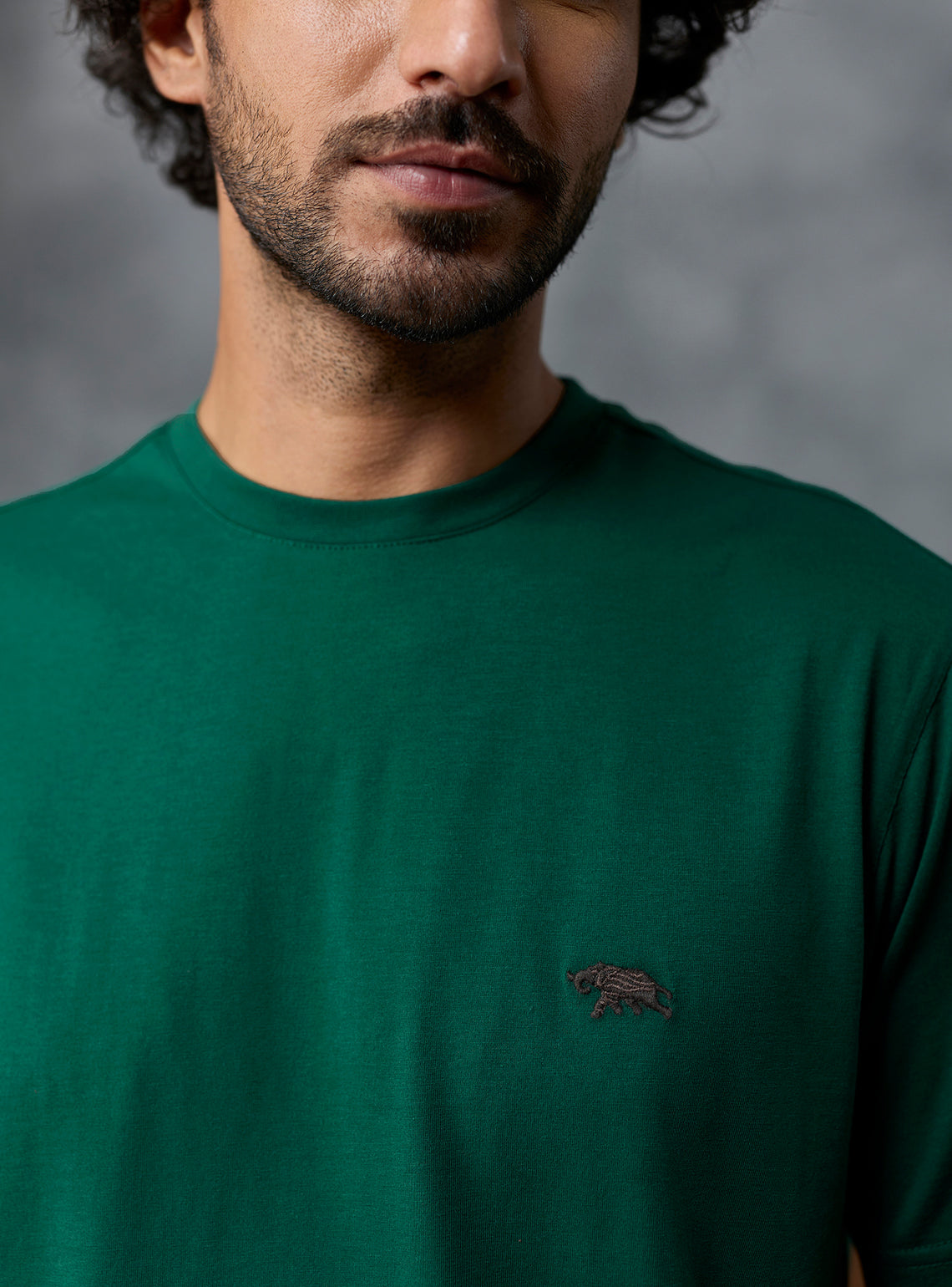 Playbook Green Cotton Blend Crewneck