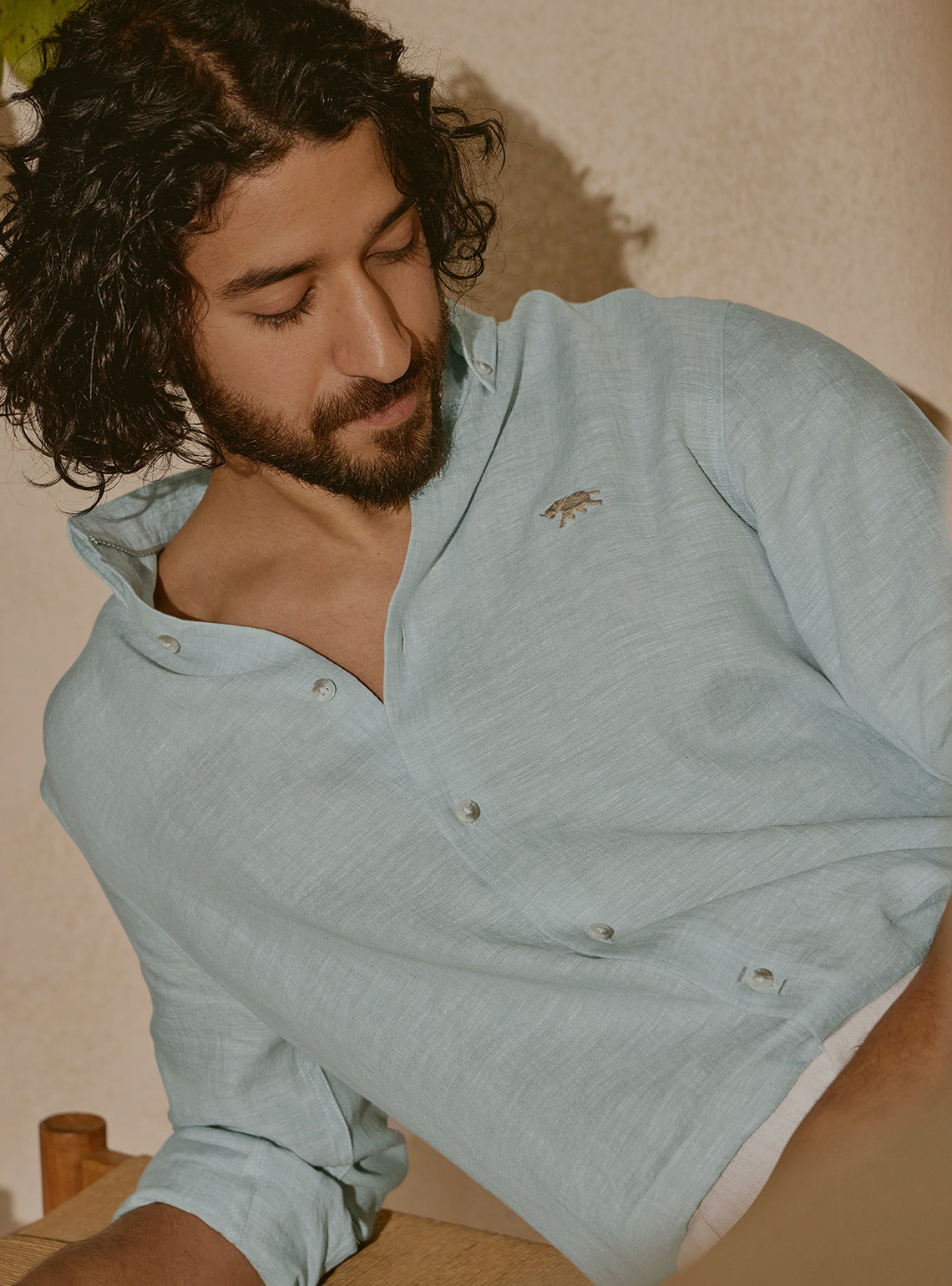 Mist Grey Linen Shirt